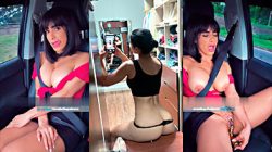 Anabella Galeano En Pleno Vehículo Se Mete Un Vibrador Por El Coño
